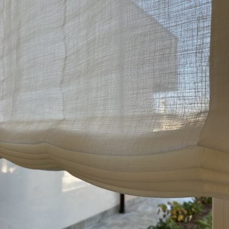 Tenda a pacchetto liscio con binario a soffitto 